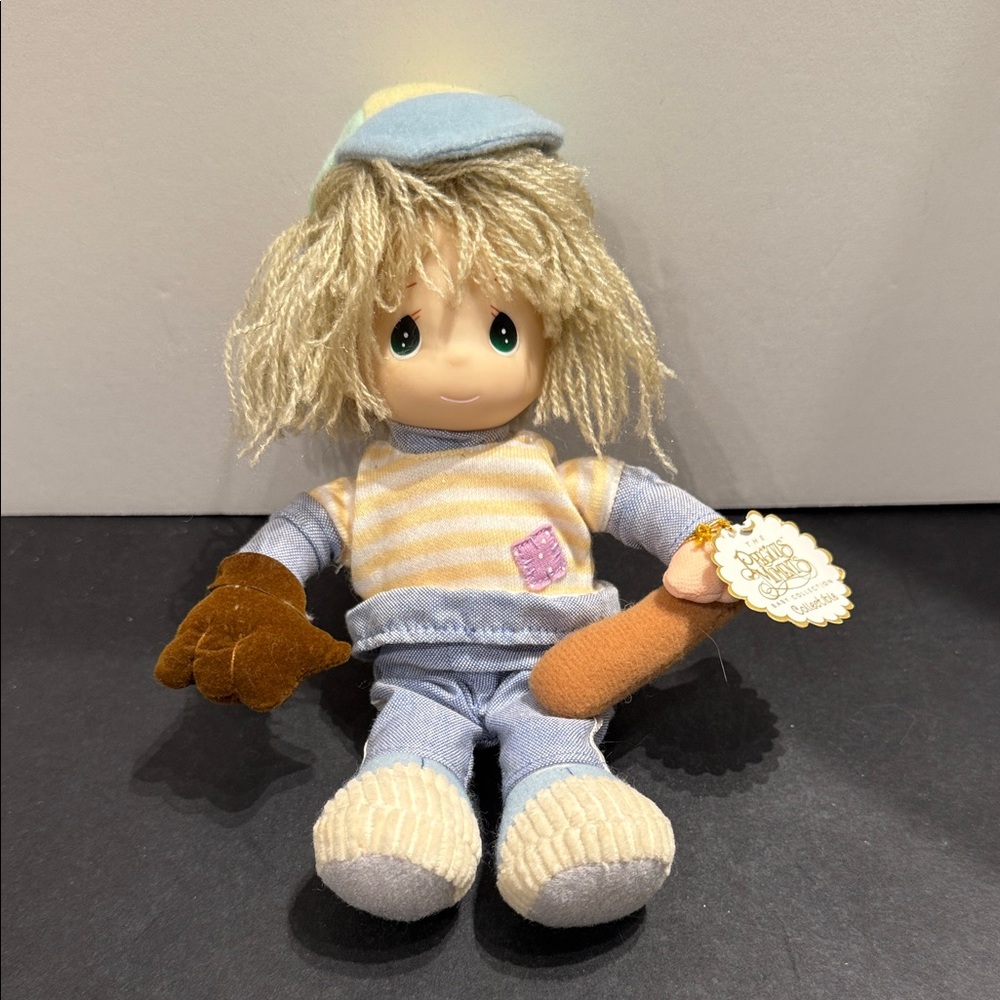 Precious Moments Baby Boy Collection Plush DAVID w/ Baseball Bat & Glove 🔴3/$15